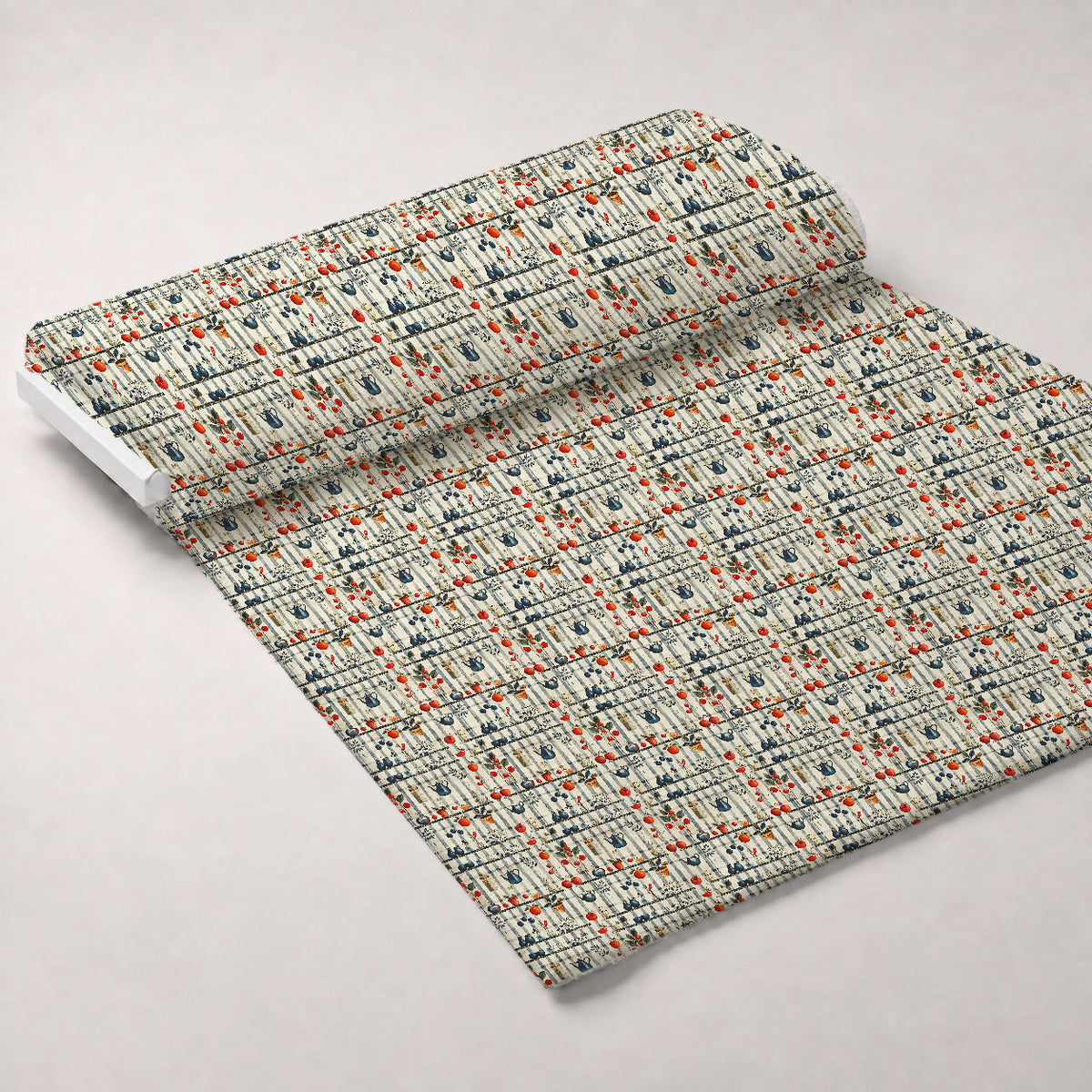 Vintage Pantry Pattern 7 Fleece Fabric — fleece fabric unrolled bolt preview (mv-fleece-v1:bolt)