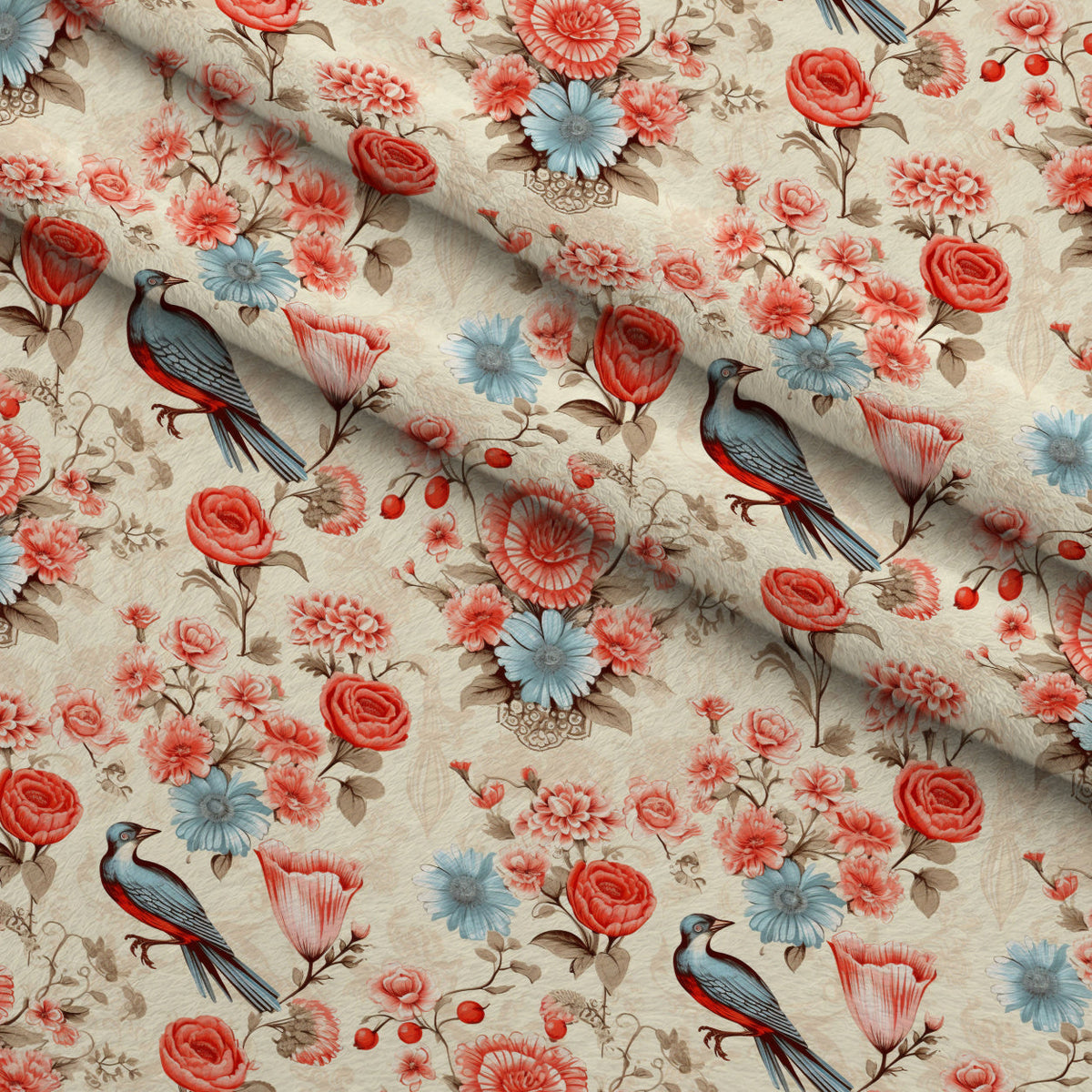 Vintage Valentines Day Pattern 11 Fleece Fabric — fleece fabric folded close-up preview (mv-fleece-v1:lying)