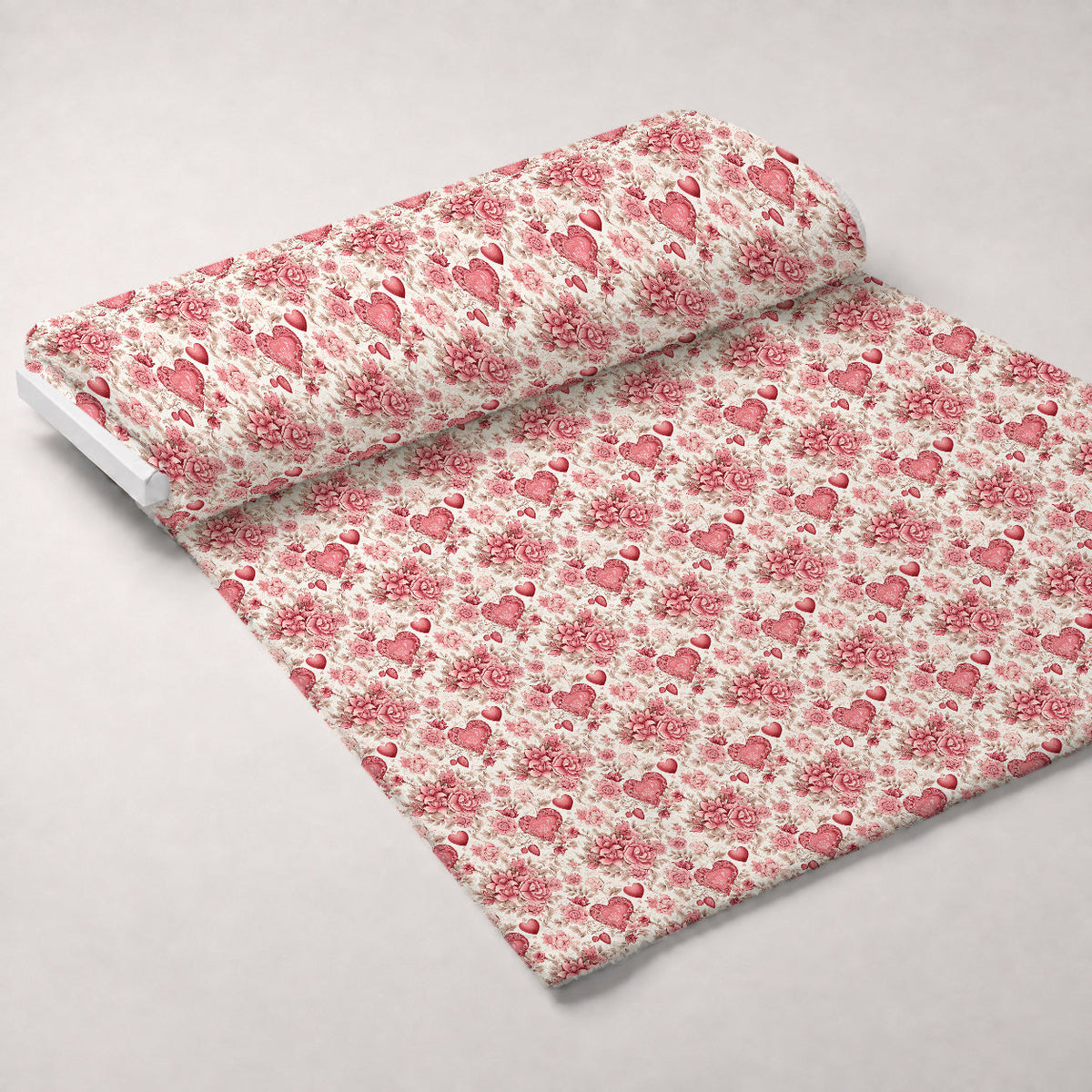 Vintage Valentines Day Pattern 7 Fleece Fabric — fleece fabric unrolled bolt preview (mv-fleece-v1:bolt)