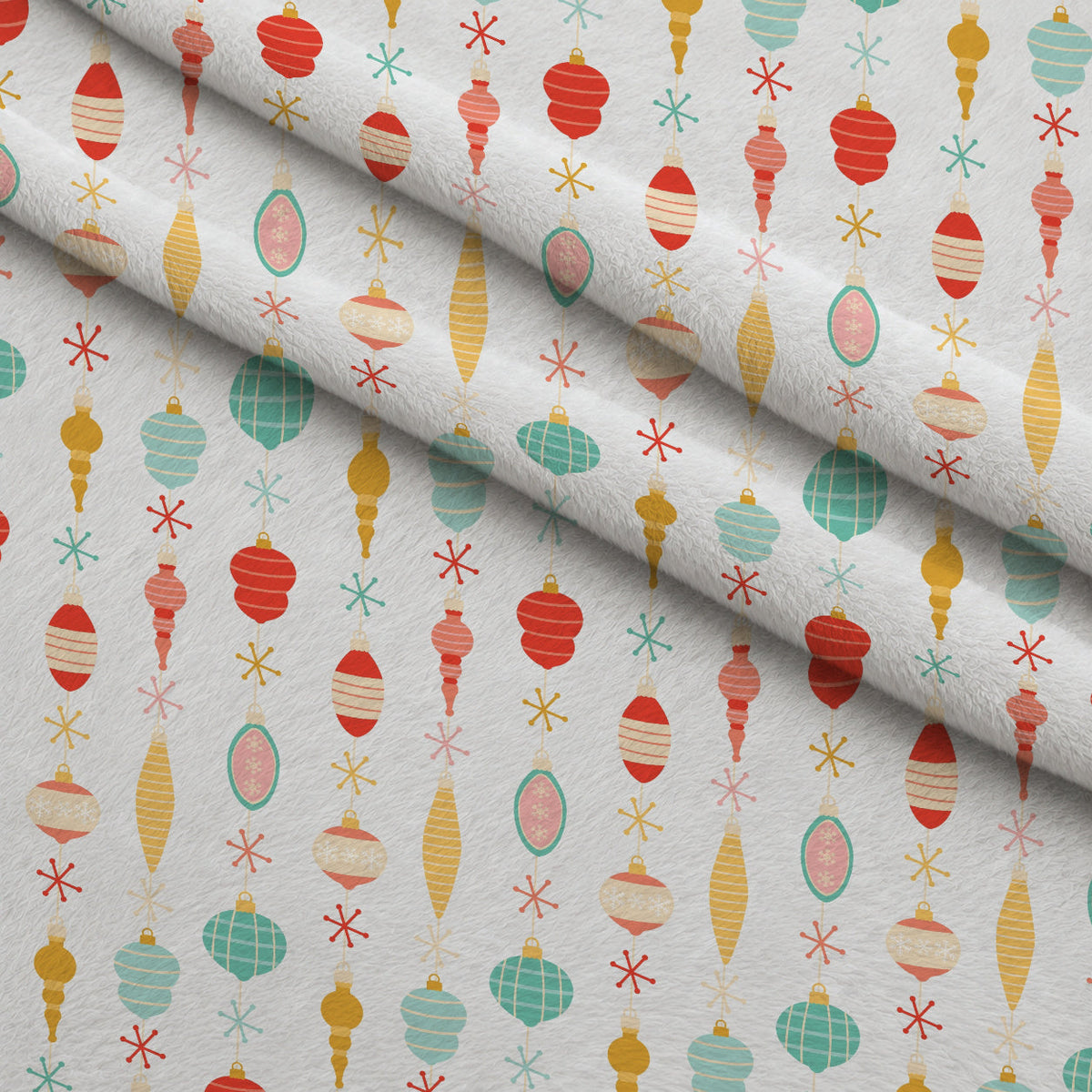 Vintage Yuletide Pattern 4 Fleece Fabric — fleece fabric folded close-up preview (mv-fleece-v1:lying)