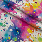 Vivid Splatter Pop Pattern 5 Fleece Fabric — fleece fabric folded close-up preview (mv-fleece-v1:lying)