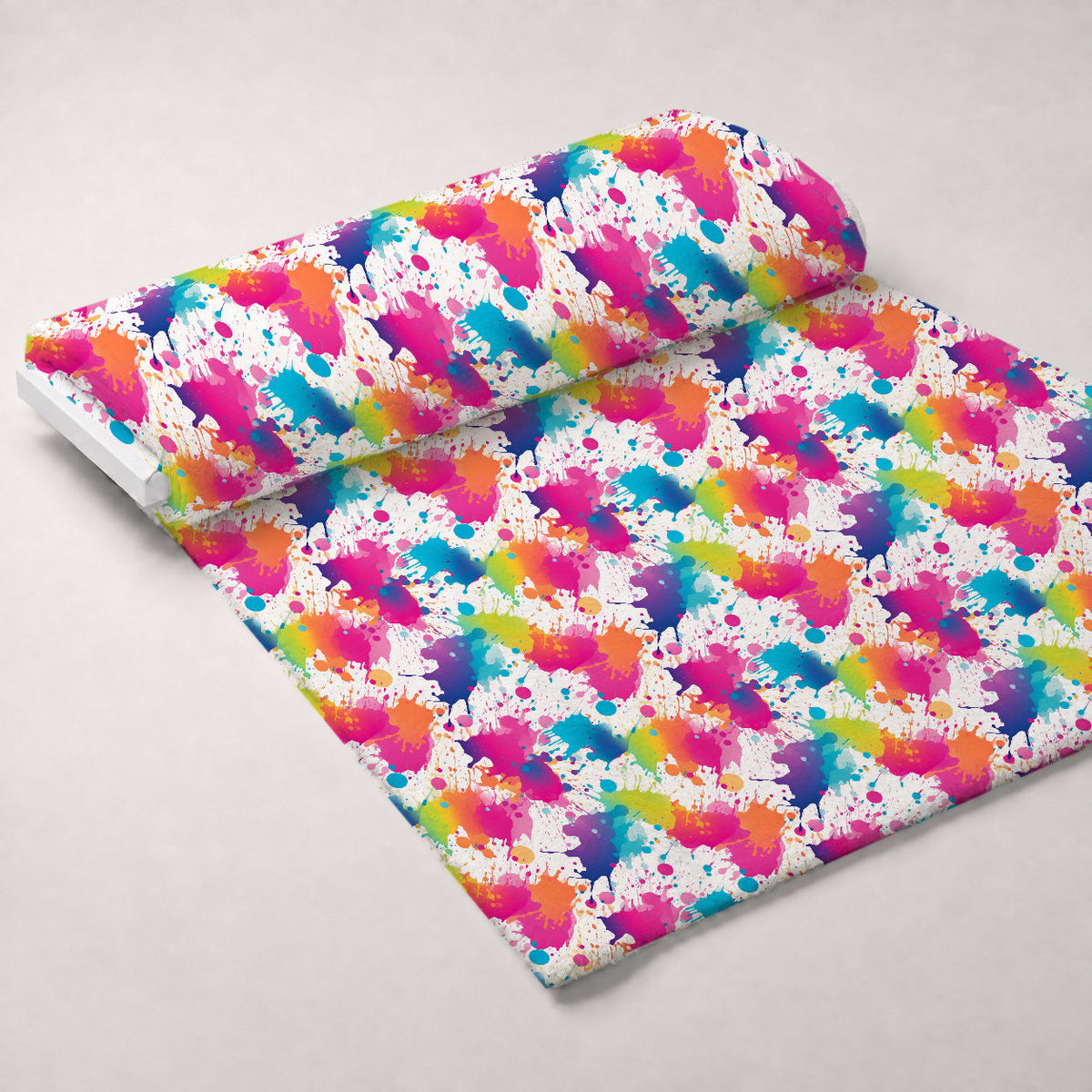 Vivid Splatter Pop Pattern 6 Fleece Fabric — fleece fabric unrolled bolt preview (mv-fleece-v1:bolt)