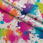 Vivid Splatter Pop Pattern 6 Fleece Fabric — fleece fabric folded close-up preview (mv-fleece-v1:lying)