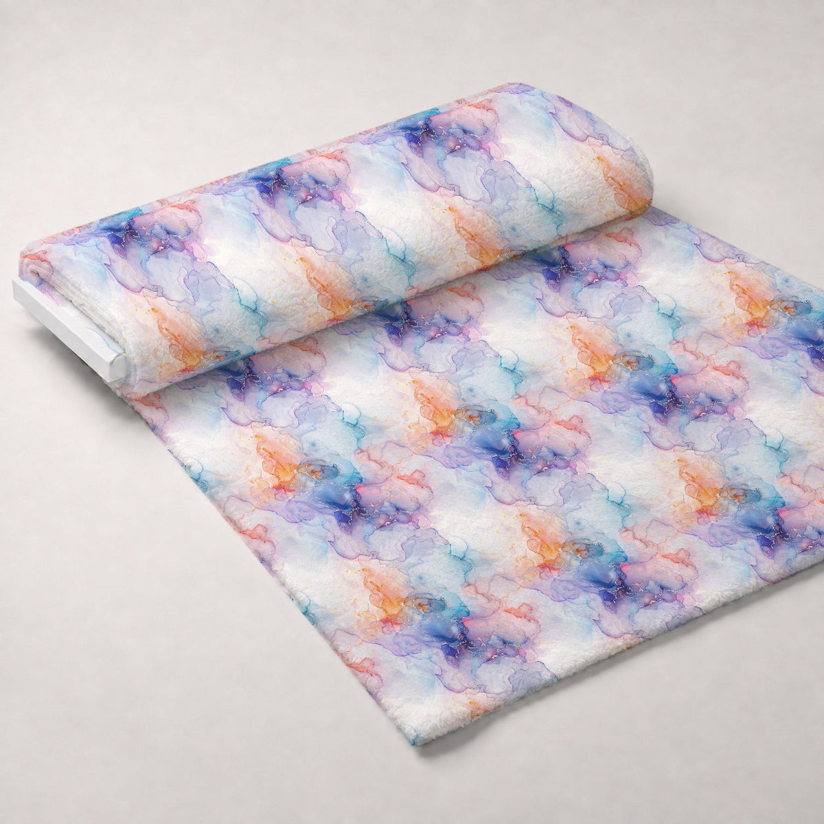 Watercolor Daydream Pattern 12 Fleece Fabric — fleece fabric unrolled bolt preview (mv-fleece-v1:bolt)