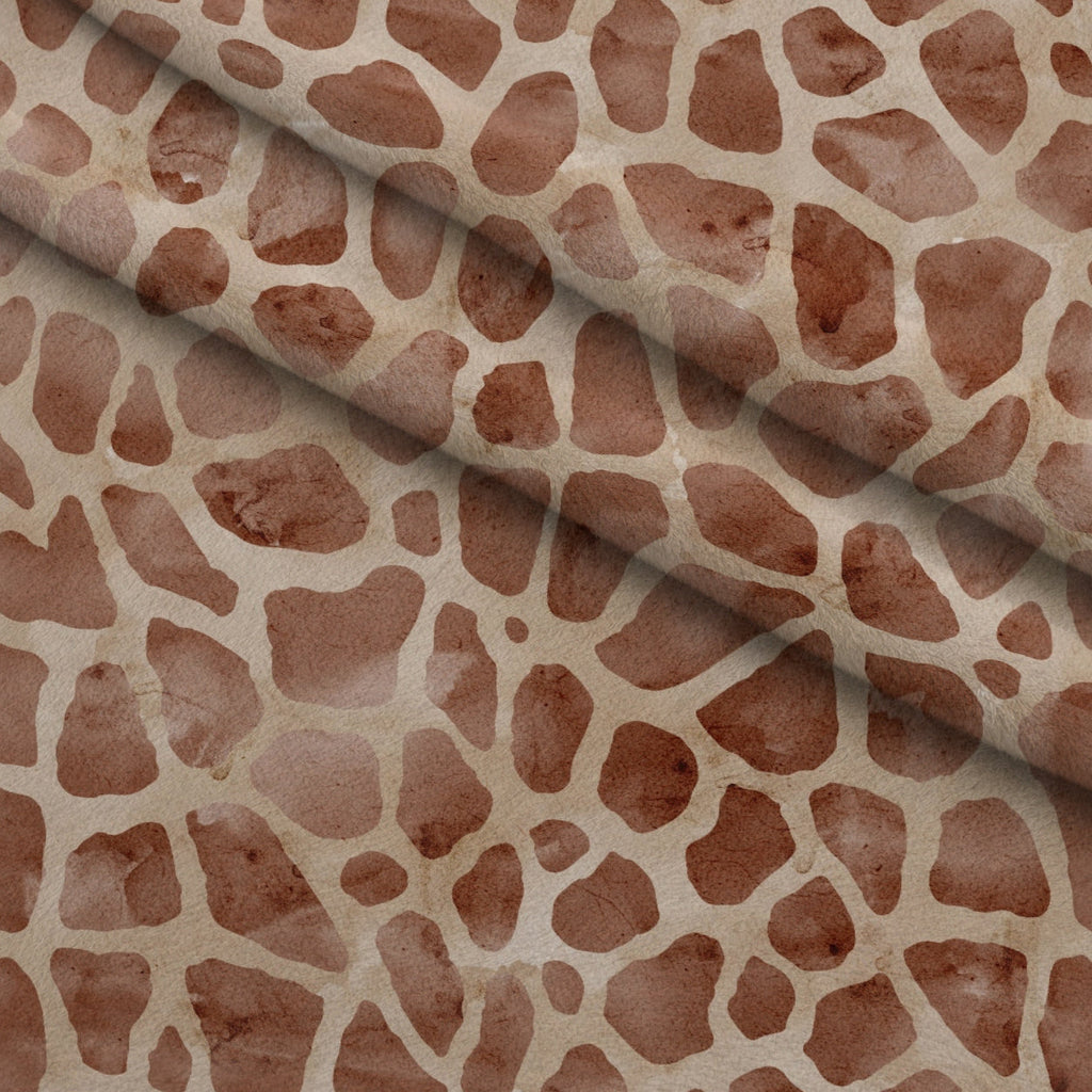Watercolor Giraffe Print 2 Fleece Fabric — fleece fabric folded close-up preview (mv-fleece-v1:lying)