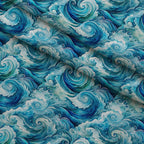 Watercolor Waves Pattern 3 Fleece Fabric — fleece fabric folded close-up preview (mv-fleece-v1:lying)