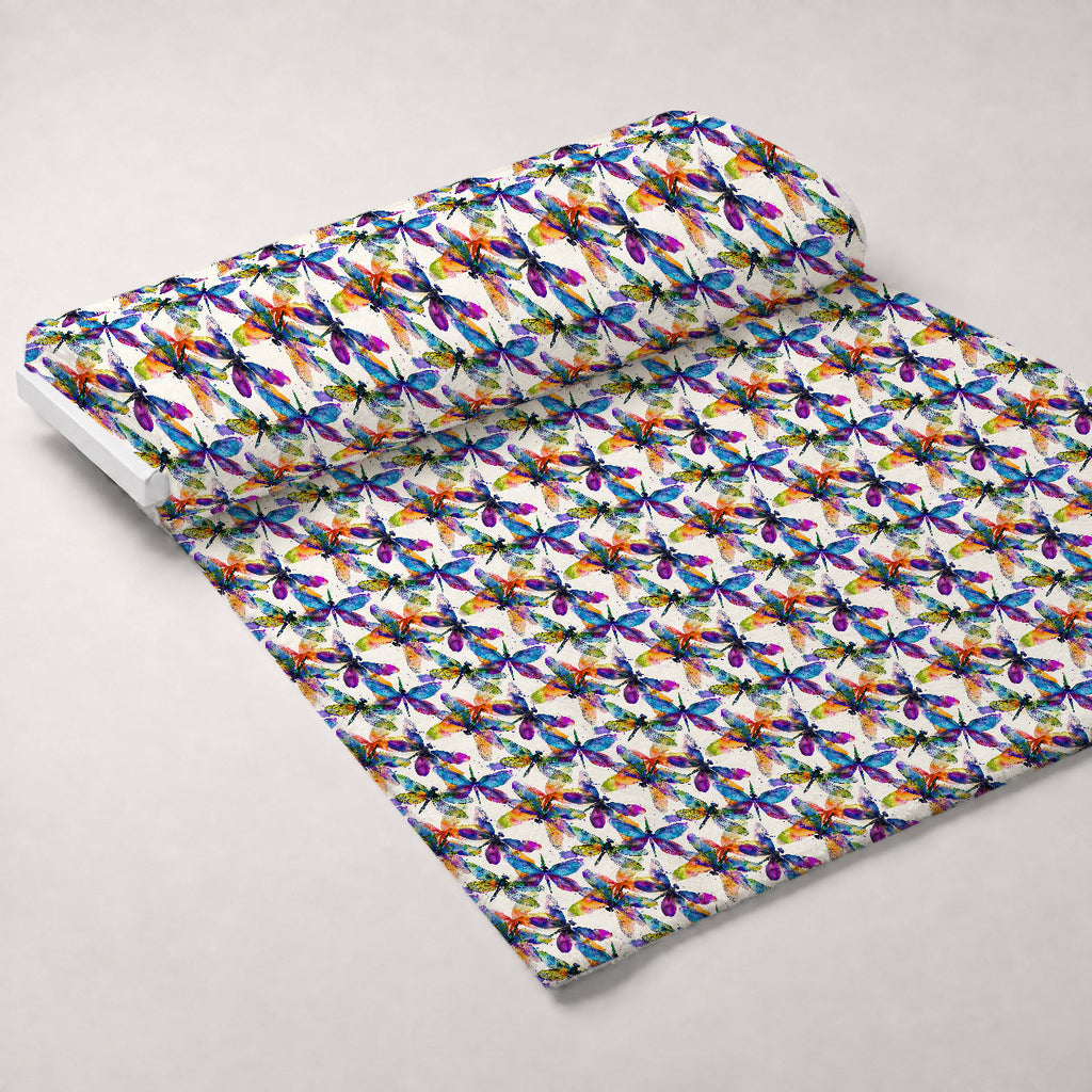 Watercolor Wings Pattern 2 Fleece Fabric — fleece fabric unrolled bolt preview (mv-fleece-v1:bolt)