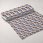 Watercolor Wings Pattern 2 Fleece Fabric — fleece fabric unrolled bolt preview (mv-fleece-v1:bolt)