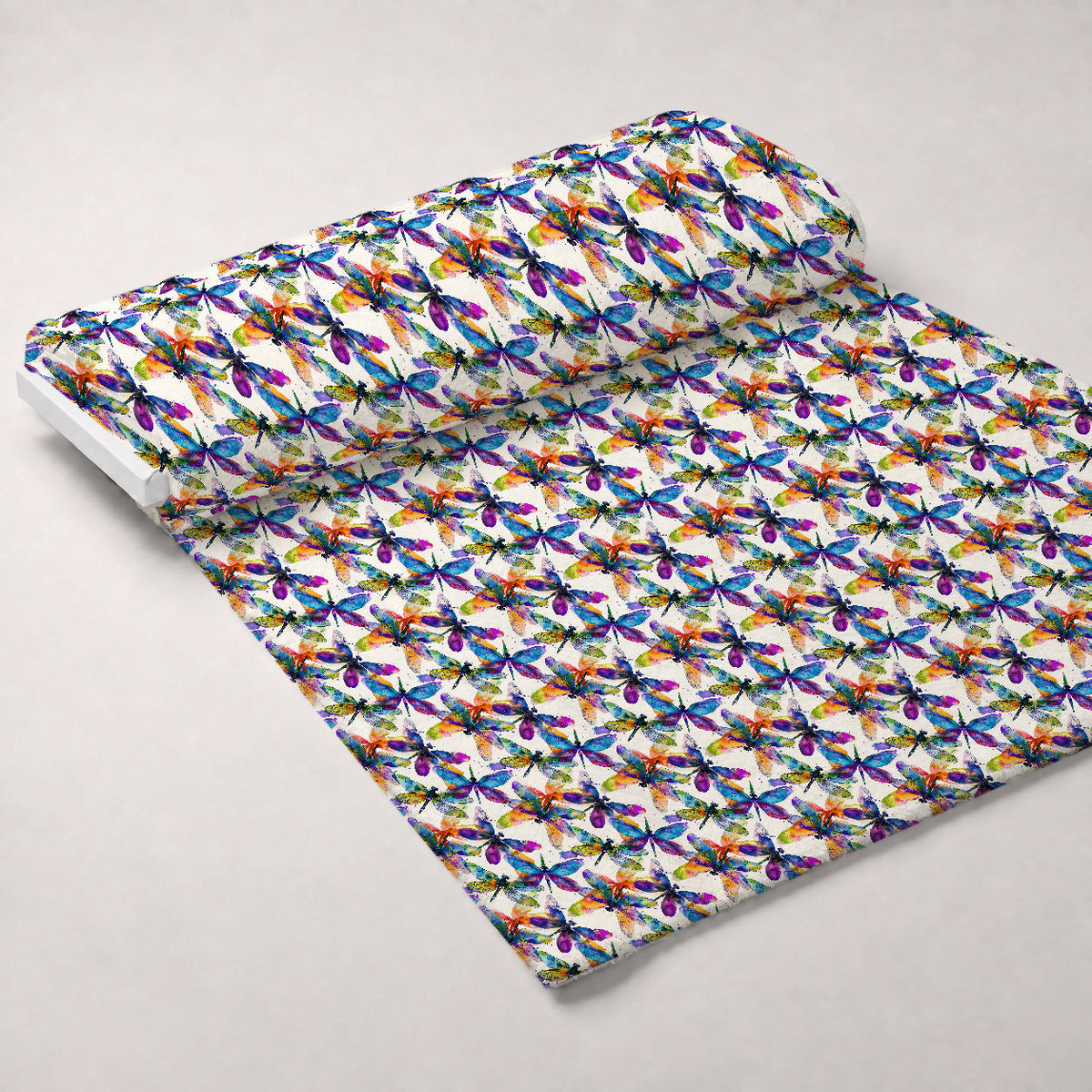Watercolor Wings Pattern 2 Fleece Fabric — fleece fabric unrolled bolt preview (mv-fleece-v1:bolt)