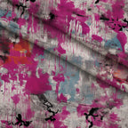 Weathered Blooms Pattern 11 Fleece Fabric — fleece fabric folded close-up preview (mv-fleece-v1:lying)