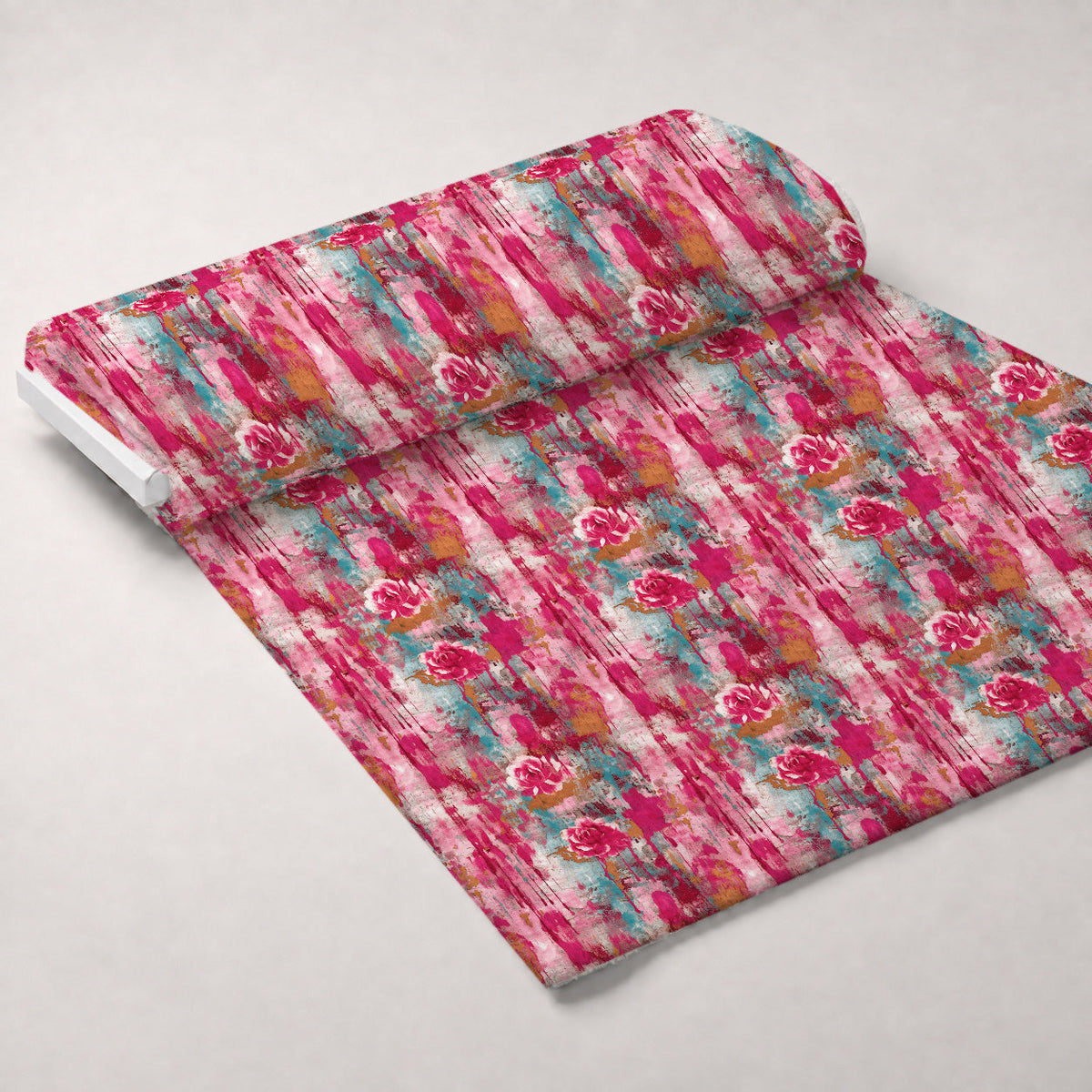 Weathered Blooms Pattern 12 Fleece Fabric — fleece fabric unrolled bolt preview (mv-fleece-v1:bolt)