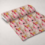 Weathered Blooms Pattern 15 Fleece Fabric — fleece fabric unrolled bolt preview (mv-fleece-v1:bolt)