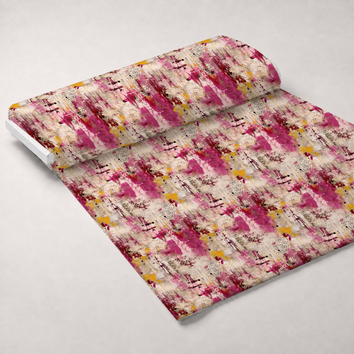 Weathered Blooms Pattern 16 Fleece Fabric — fleece fabric unrolled bolt preview (mv-fleece-v1:bolt)