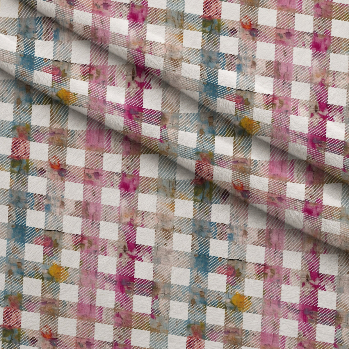 Weathered Blooms Pattern 27 Fleece Fabric — fleece fabric folded close-up preview (mv-fleece-v1:lying)