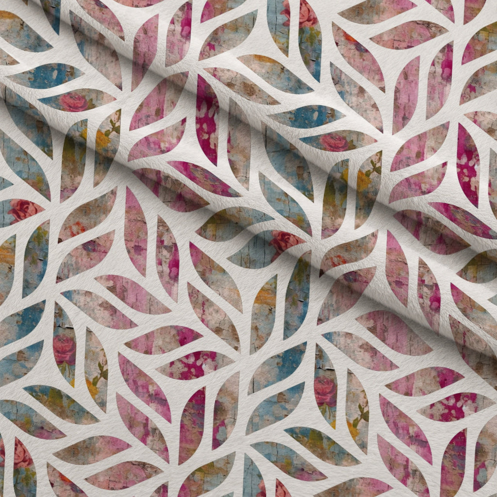Weathered Blooms Pattern 30 Fleece Fabric — fleece fabric folded close-up preview (mv-fleece-v1:lying)
