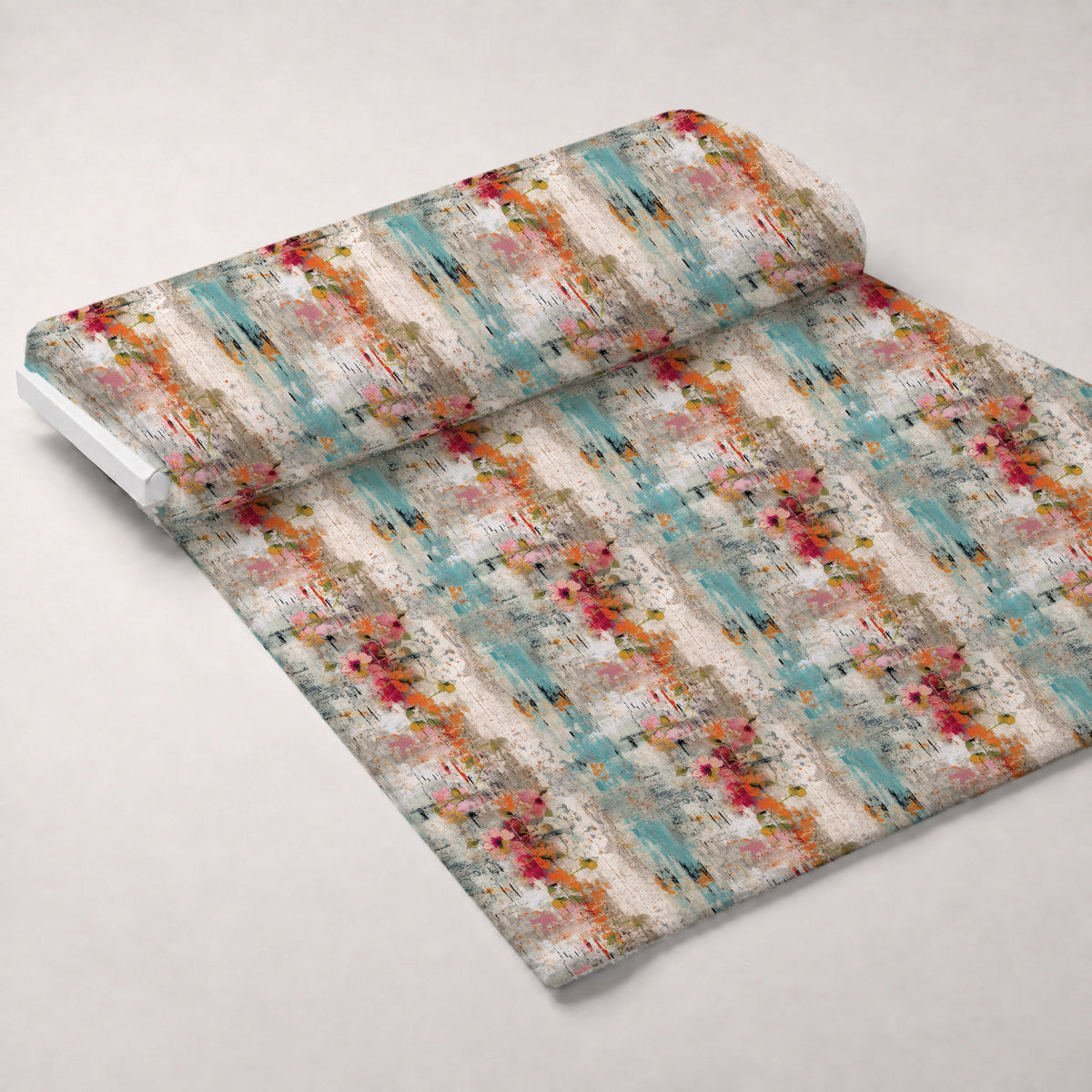 Weathered Blooms Pattern 4 Fleece Fabric — fleece fabric unrolled bolt preview (mv-fleece-v1:bolt)