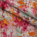 Weathered Blooms Pattern 6 Fleece Fabric — fleece fabric folded close-up preview (mv-fleece-v1:lying)