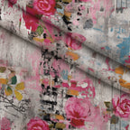 Weathered Blooms Pattern 7 Fleece Fabric — fleece fabric folded close-up preview (mv-fleece-v1:lying)