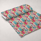 Weathered Blooms Pattern 8 Fleece Fabric — fleece fabric unrolled bolt preview (mv-fleece-v1:bolt)