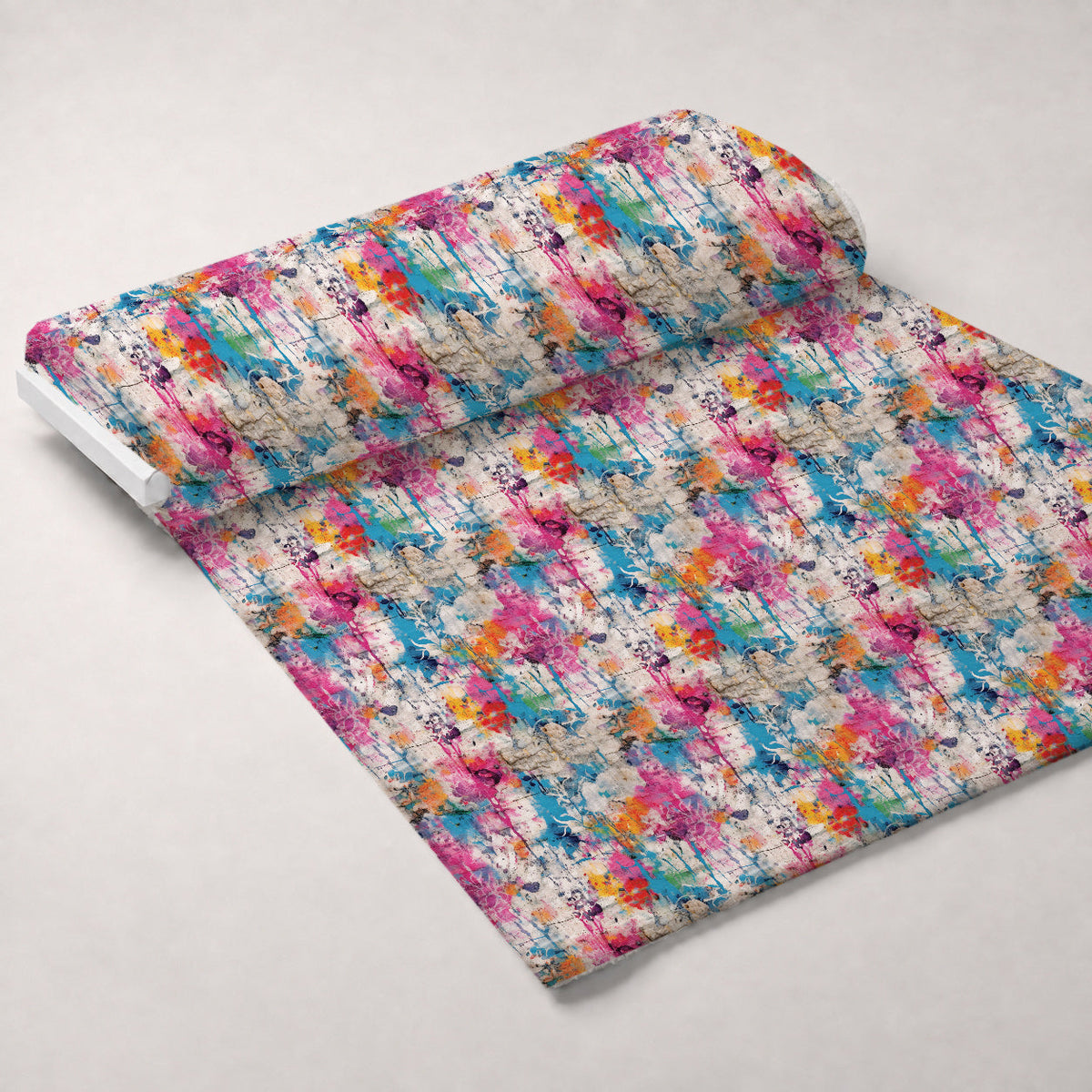 Weathered Blooms Pattern 9 Fleece Fabric — fleece fabric unrolled bolt preview (mv-fleece-v1:bolt)