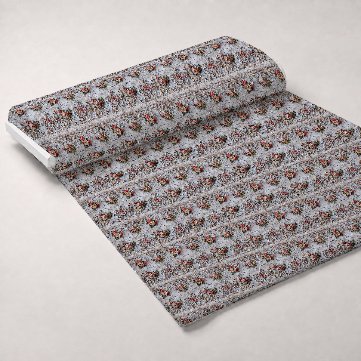 Weathered Filigree Pattern 10 Fleece Fabric — fleece fabric unrolled bolt preview (mv-fleece-v1:bolt)
