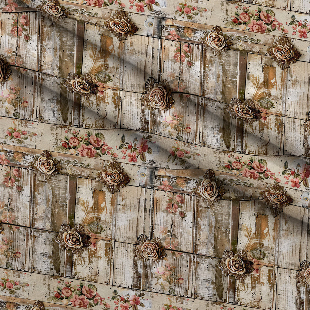Weathered Filigree Pattern 12 Fleece Fabric — fleece fabric folded close-up preview (mv-fleece-v1:lying)