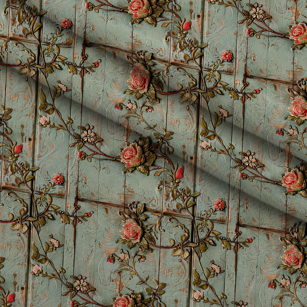 Weathered Filigree Pattern 13 Fleece Fabric — fleece fabric folded close-up preview (mv-fleece-v1:lying)