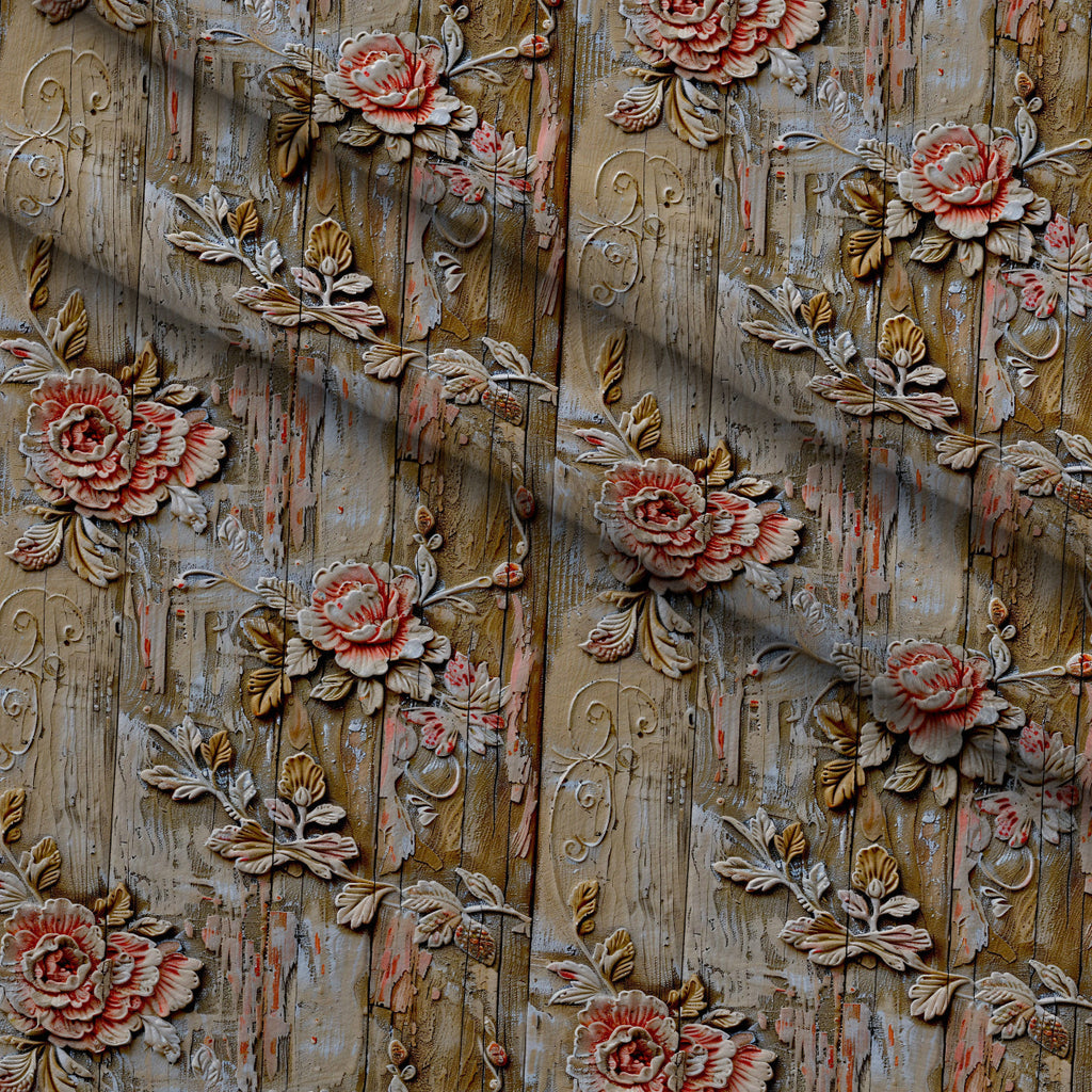 Weathered Filigree Pattern 14 Fleece Fabric — fleece fabric folded close-up preview (mv-fleece-v1:lying)
