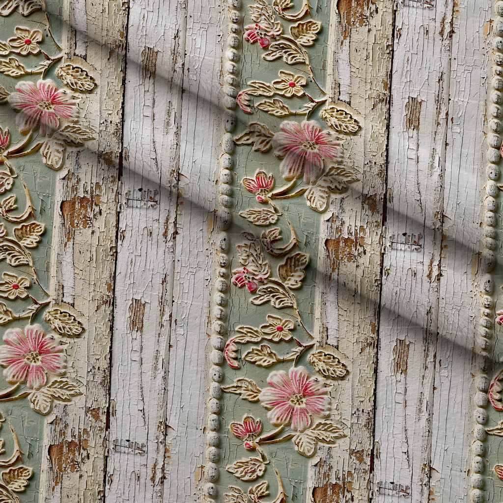 Weathered Filigree Pattern 15 Fleece Fabric — fleece fabric folded close-up preview (mv-fleece-v1:lying)