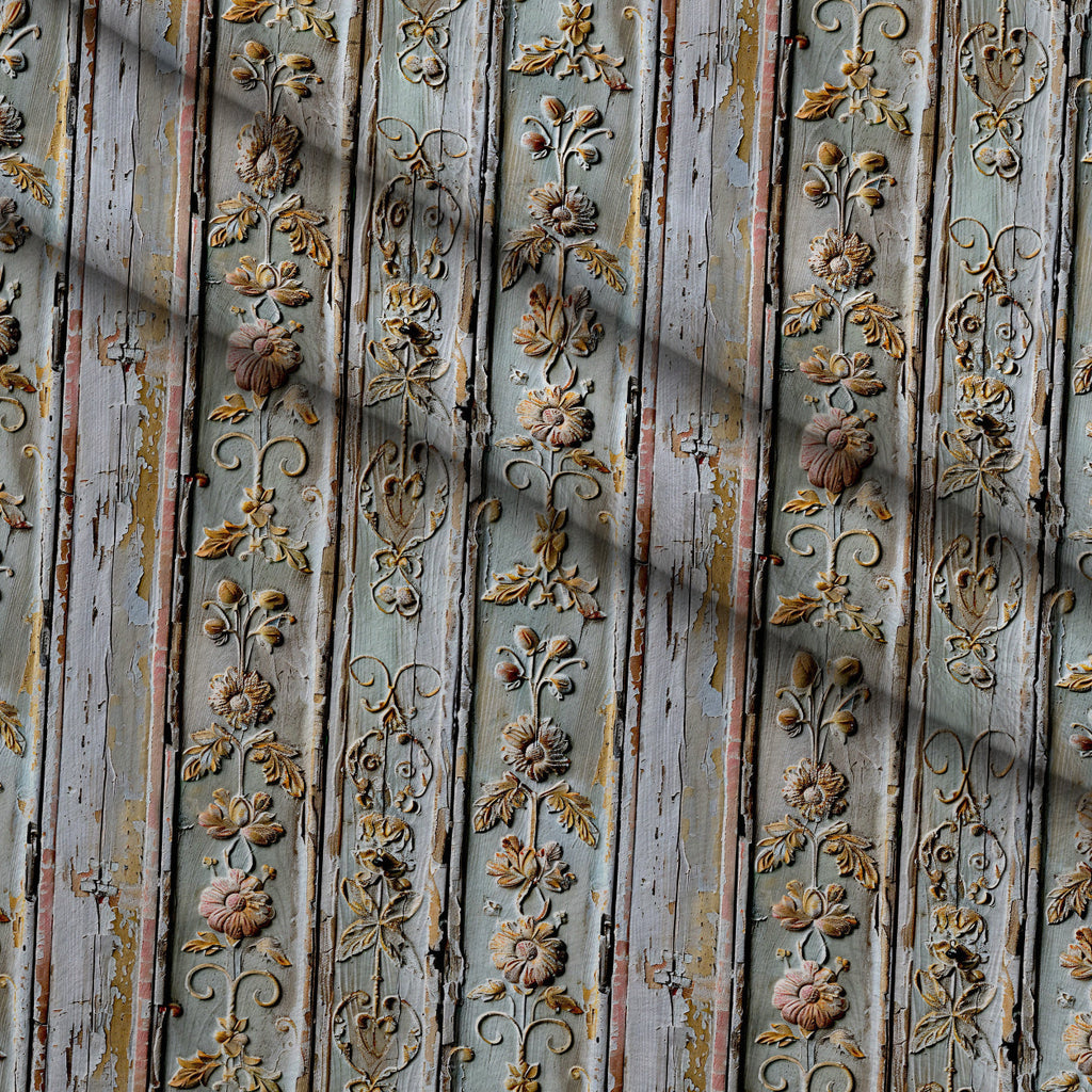 Weathered Filigree Pattern 17 Fleece Fabric — fleece fabric folded close-up preview (mv-fleece-v1:lying)