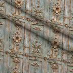 Weathered Filigree Pattern 18 Fleece Fabric — fleece fabric folded close-up preview (mv-fleece-v1:lying)
