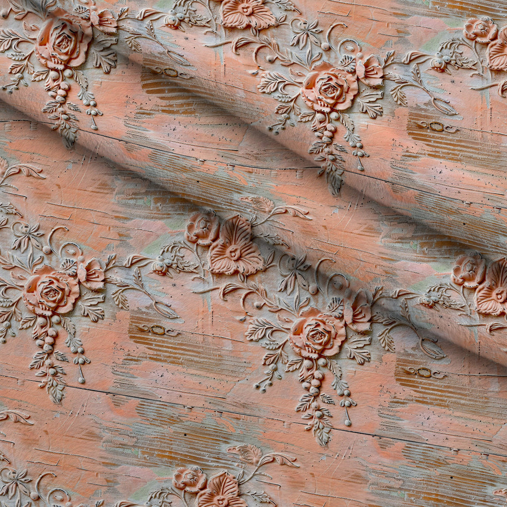 Weathered Filigree Pattern 2 Fleece Fabric — fleece fabric folded close-up preview (mv-fleece-v1:lying)