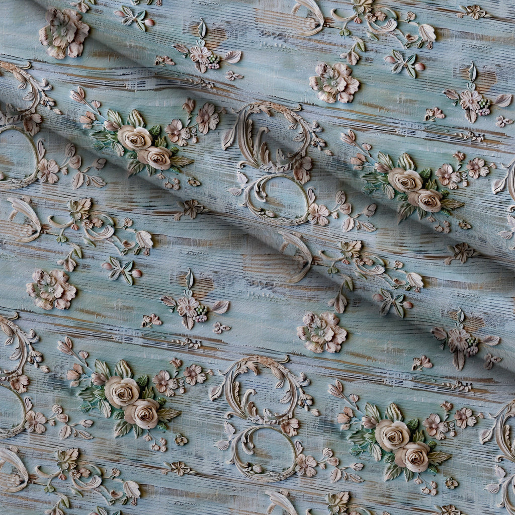 Weathered Filigree Pattern 20 Fleece Fabric — fleece fabric folded close-up preview (mv-fleece-v1:lying)