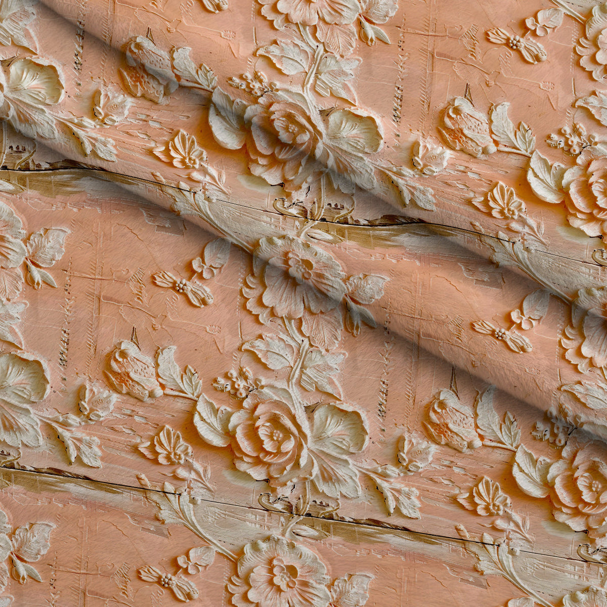 Weathered Filigree Pattern 4 Fleece Fabric — fleece fabric folded close-up preview (mv-fleece-v1:lying)