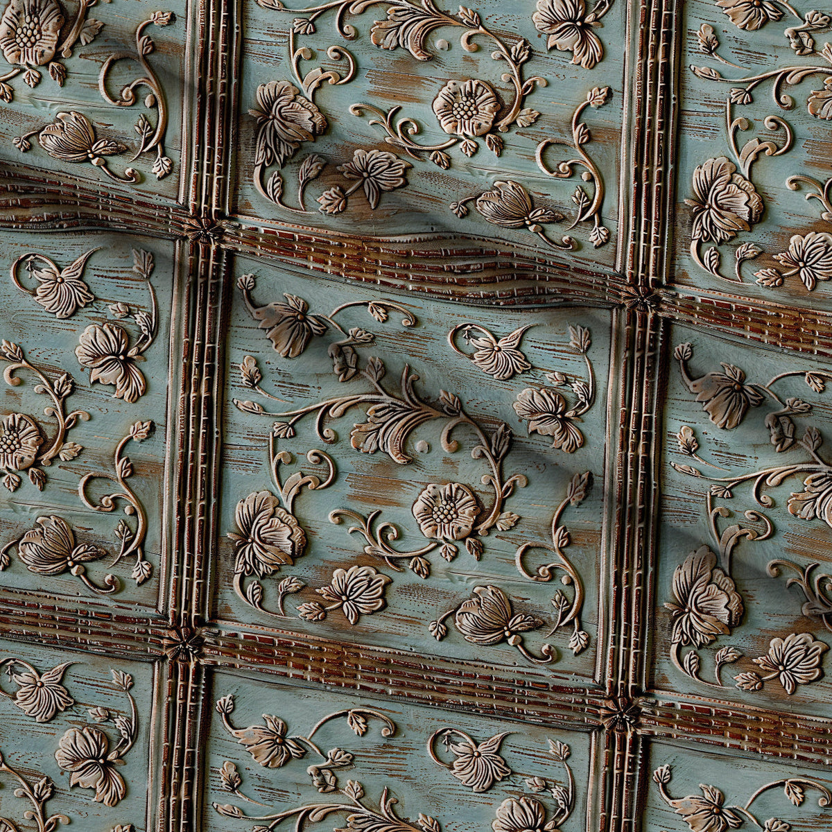 Weathered Filigree Pattern 6 Fleece Fabric — fleece fabric folded close-up preview (mv-fleece-v1:lying)