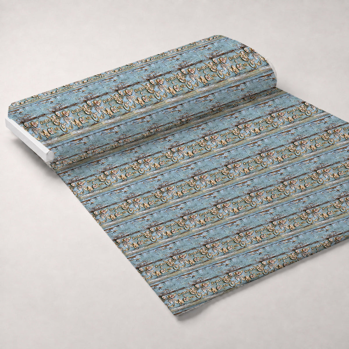 Weathered Filigree Pattern 8 Fleece Fabric — fleece fabric unrolled bolt preview (mv-fleece-v1:bolt)