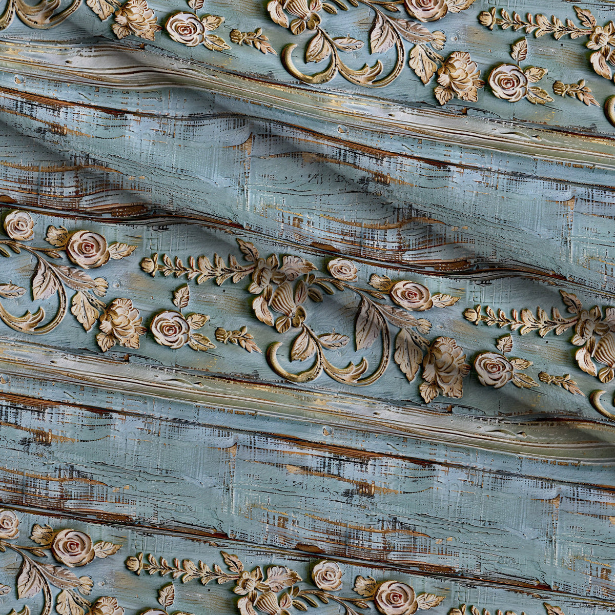 Weathered Filigree Pattern 8 Fleece Fabric — fleece fabric folded close-up preview (mv-fleece-v1:lying)