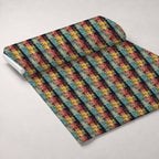 Weathered Tartan Pattern 11 Fleece Fabric — fleece fabric unrolled bolt preview (mv-fleece-v1:bolt)