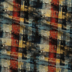 Weathered Tartan Pattern 3 Fleece Fabric — fleece fabric folded close-up preview (mv-fleece-v1:lying)