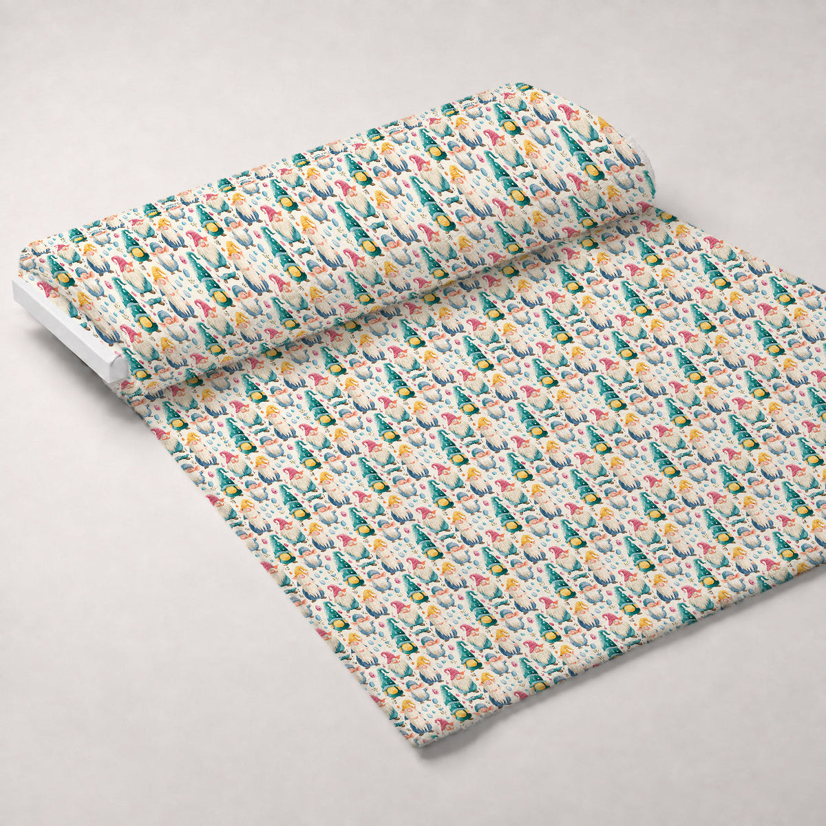 Whiskered Egg Hunt Pattern 1 Fleece Fabric — fleece fabric unrolled bolt preview (mv-fleece-v1:bolt)