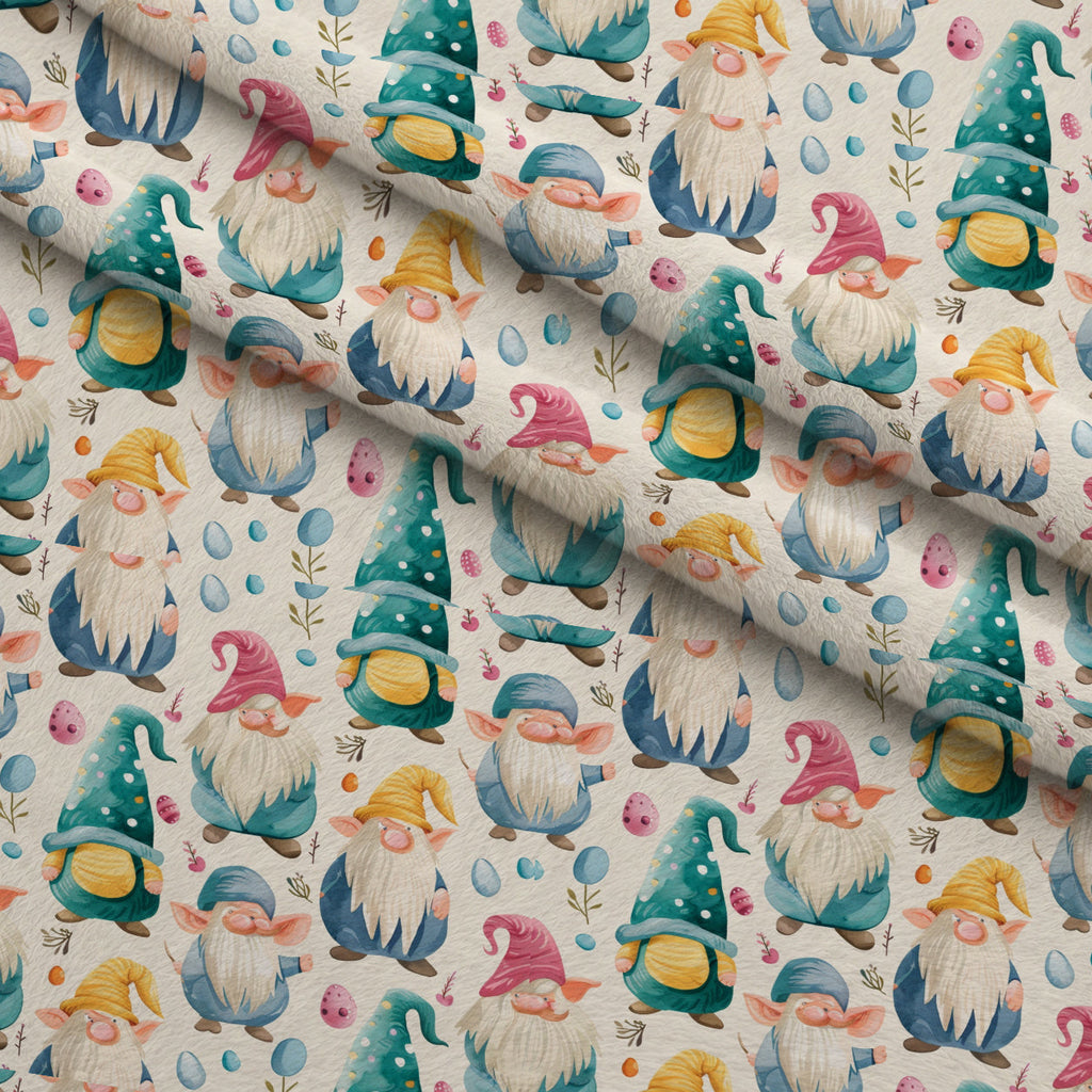 Whiskered Egg Hunt Pattern 1 Fleece Fabric — fleece fabric folded close-up preview (mv-fleece-v1:lying)