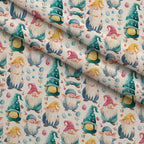 Whiskered Egg Hunt Pattern 1 Fleece Fabric — fleece fabric folded close-up preview (mv-fleece-v1:lying)