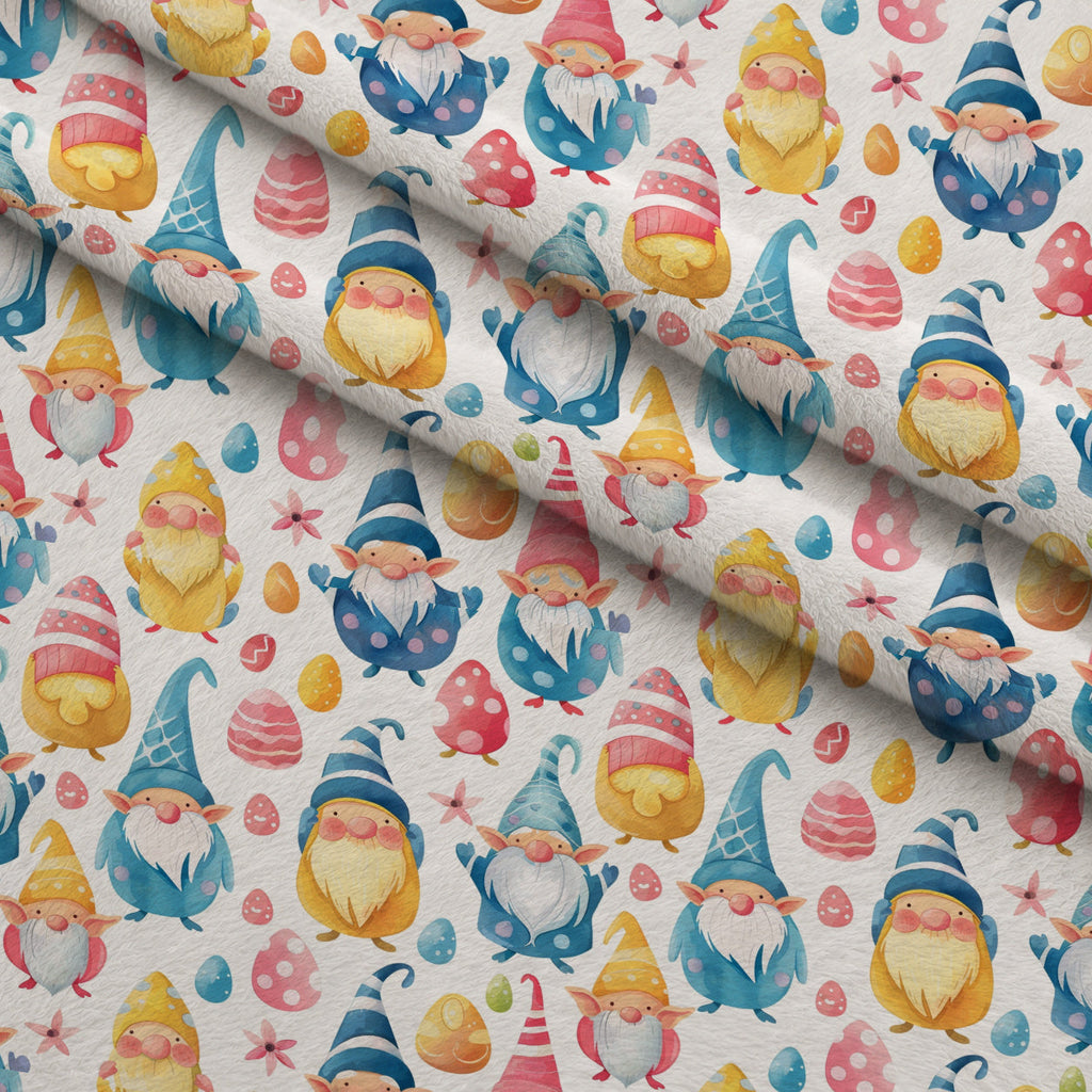 Whiskered Egg Hunt Pattern 10 Fleece Fabric — fleece fabric folded close-up preview (mv-fleece-v1:lying)