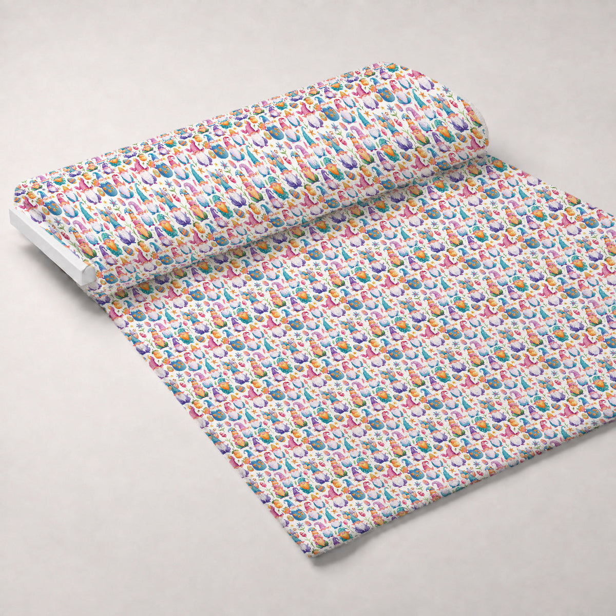 Whiskered Egg Hunt Pattern 12 Fleece Fabric — fleece fabric unrolled bolt preview (mv-fleece-v1:bolt)