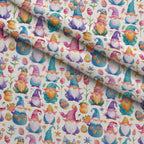 Whiskered Egg Hunt Pattern 12 Fleece Fabric — fleece fabric folded close-up preview (mv-fleece-v1:lying)