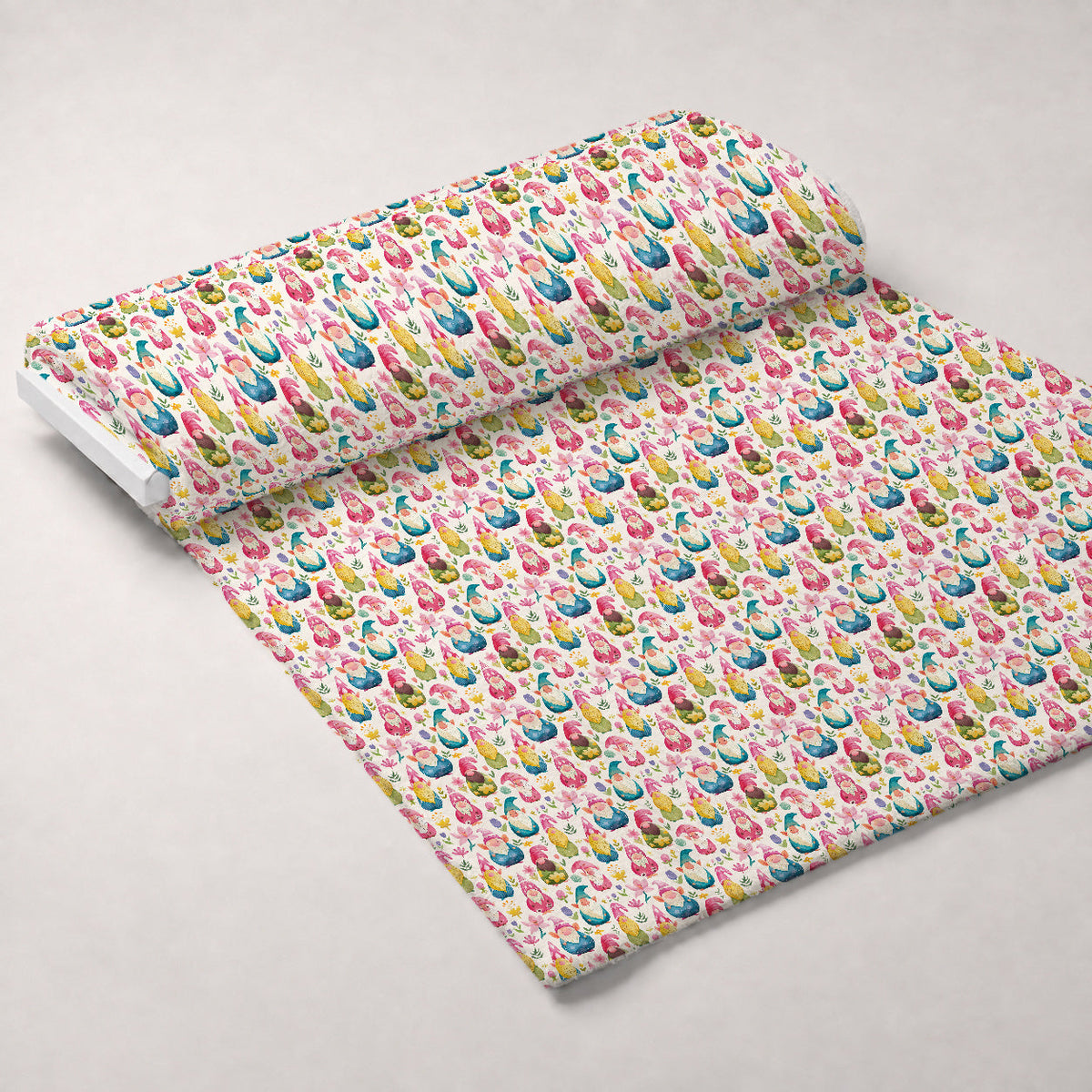 Whiskered Egg Hunt Pattern 6 Fleece Fabric — fleece fabric unrolled bolt preview (mv-fleece-v1:bolt)
