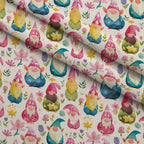 Whiskered Egg Hunt Pattern 6 Fleece Fabric — fleece fabric folded close-up preview (mv-fleece-v1:lying)