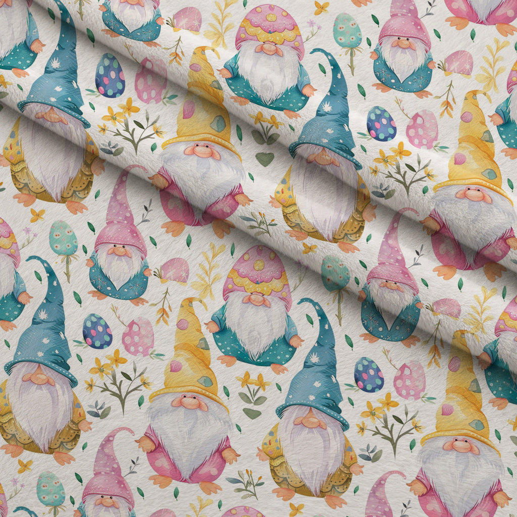 Whiskered Egg Hunt Pattern 7 Fleece Fabric — fleece fabric folded close-up preview (mv-fleece-v1:lying)