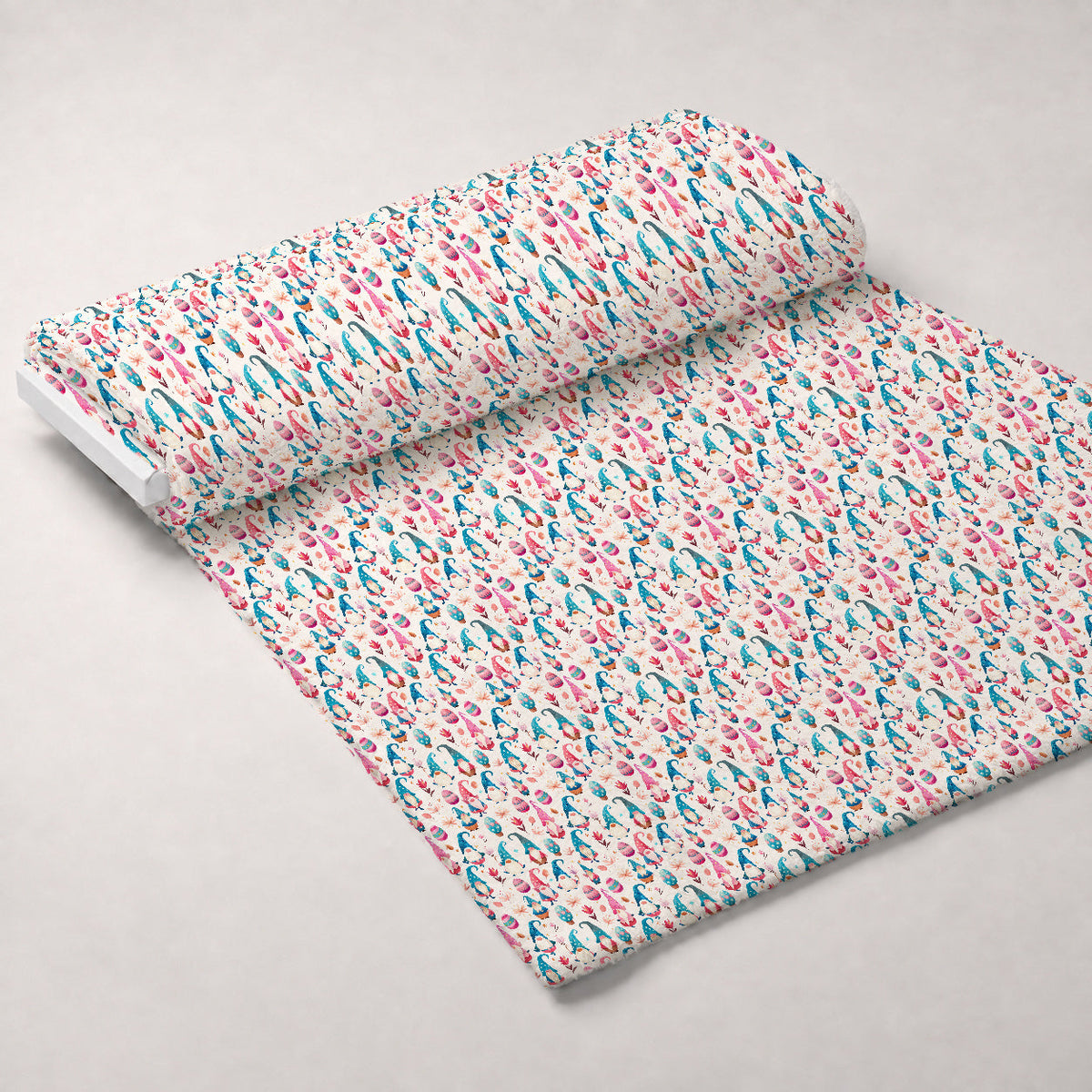 Whiskered Egg Hunt Pattern 8 Fleece Fabric — fleece fabric unrolled bolt preview (mv-fleece-v1:bolt)