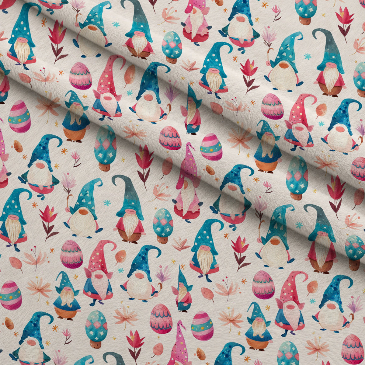 Whiskered Egg Hunt Pattern 8 Fleece Fabric — fleece fabric folded close-up preview (mv-fleece-v1:lying)